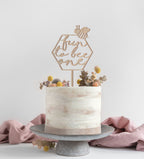 Fun to BEE One Wood Cake Topper