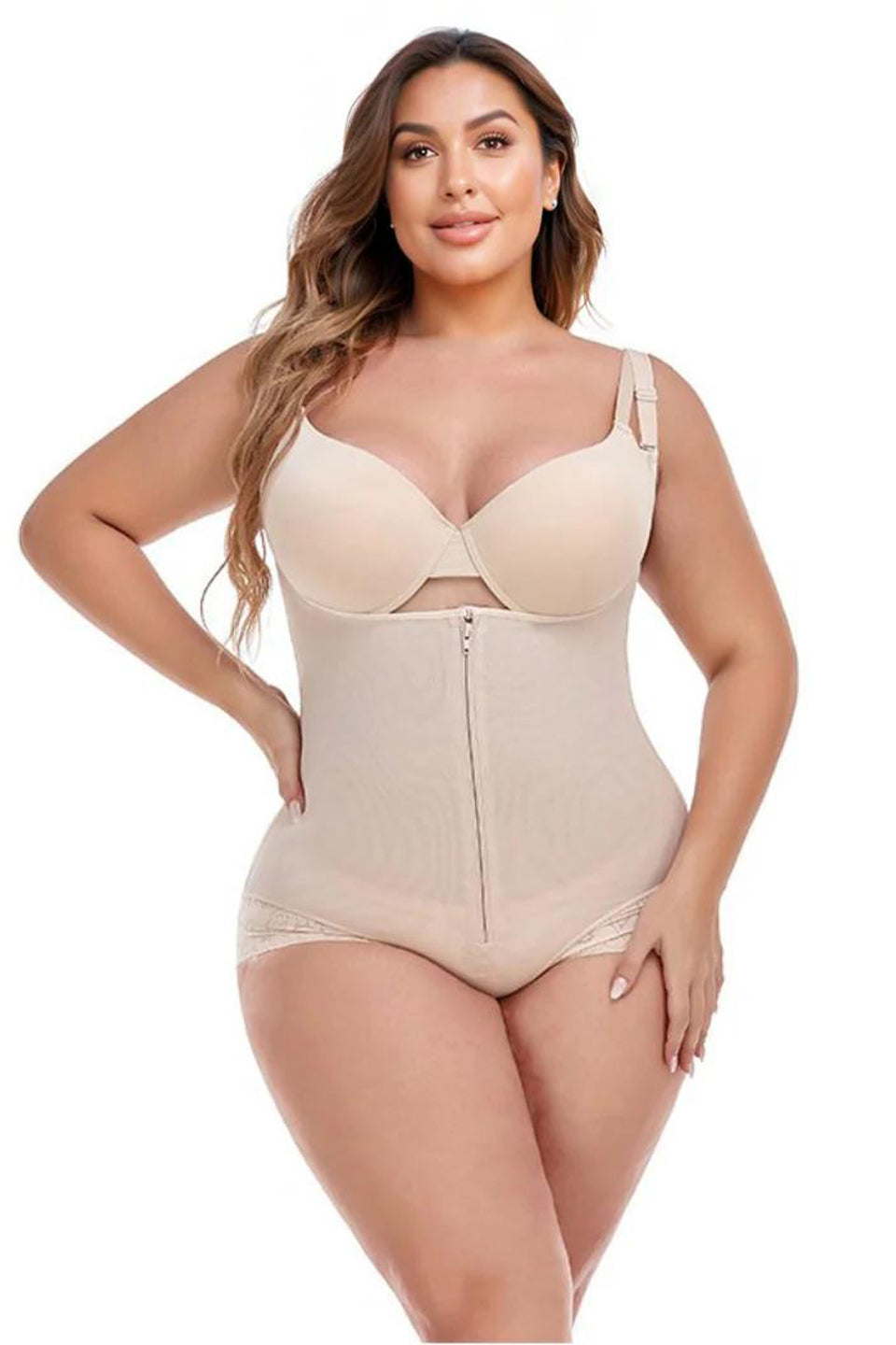 Slimmer Tummy Control Zipper Open Bust Shapewear