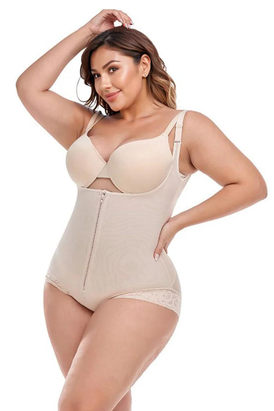 Slimmer Tummy Control Zipper Open Bust Shapewear