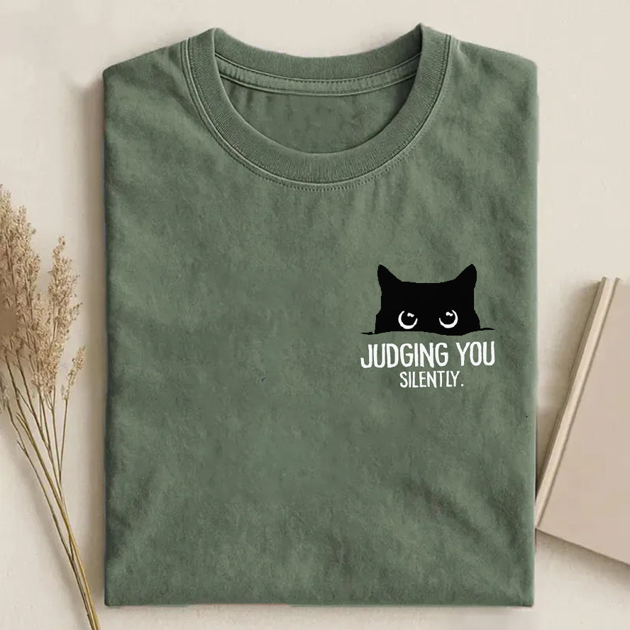 Judging You Silently Cat T-shirt