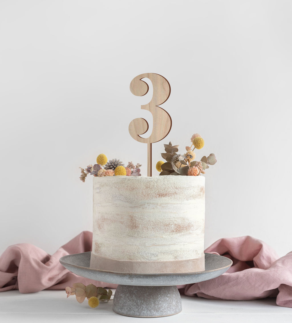Birthday Number Cake Topper