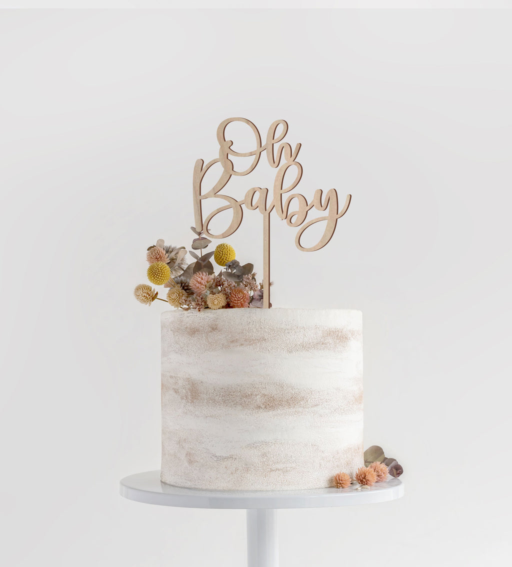Oh Baby Shower Sprinkle Cake Topper