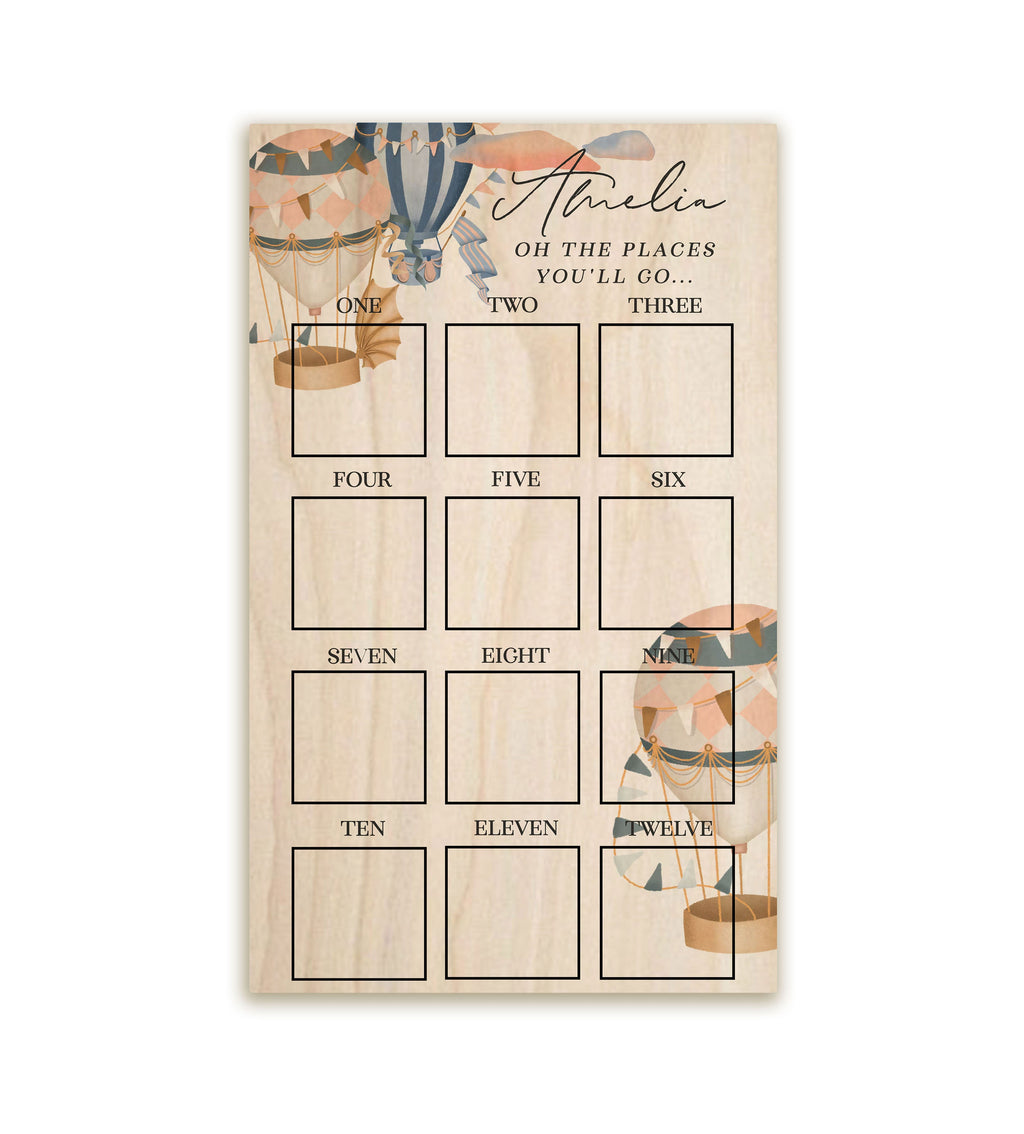 Oh The Places You Will Go Baby Girl's 1st Year Board