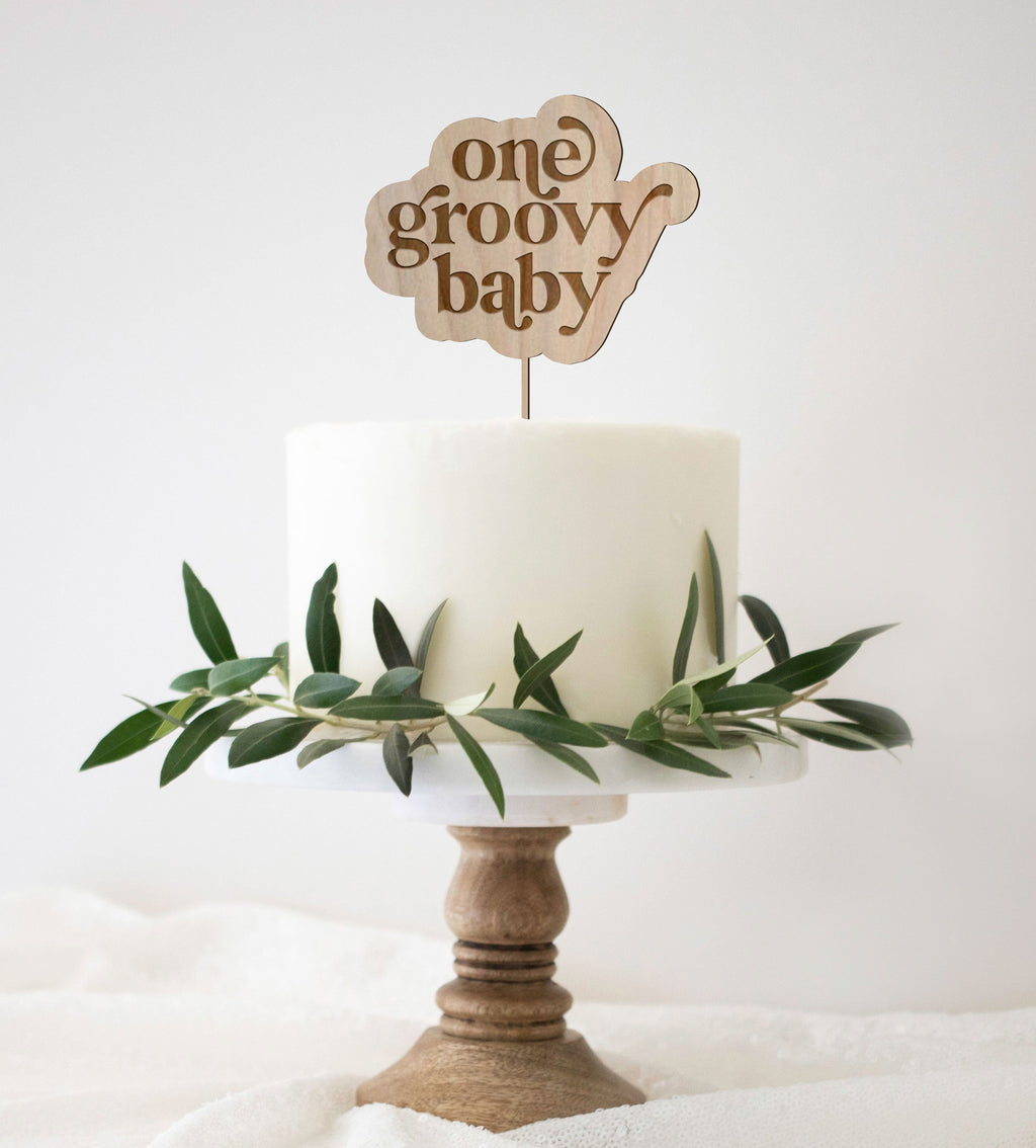One Groovy Baby 1st Birthday Cake Topper