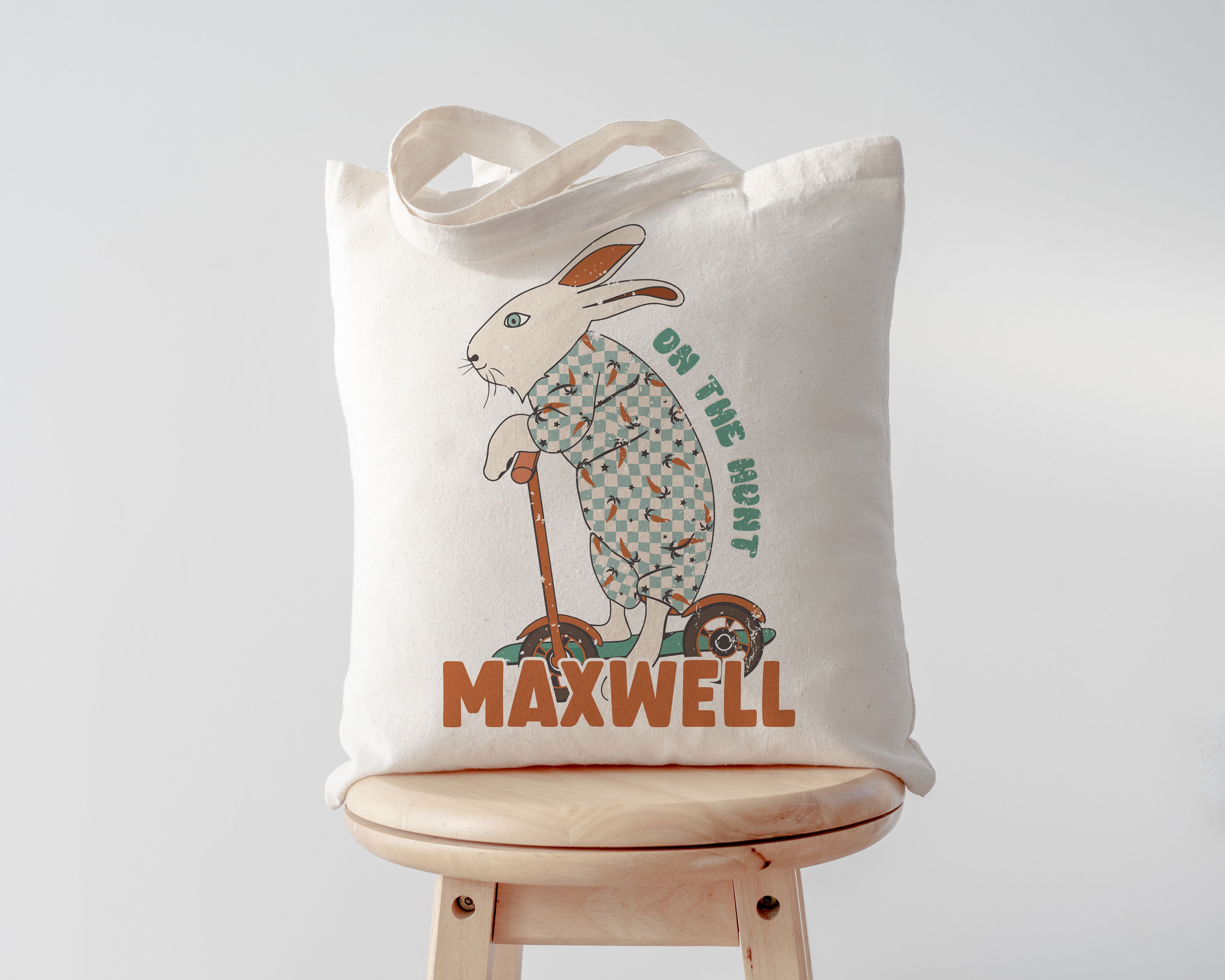 Scooter On The Hunt Personalized Easter Tote.
