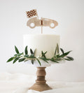 Race Car Themed Birthday Cake Topper