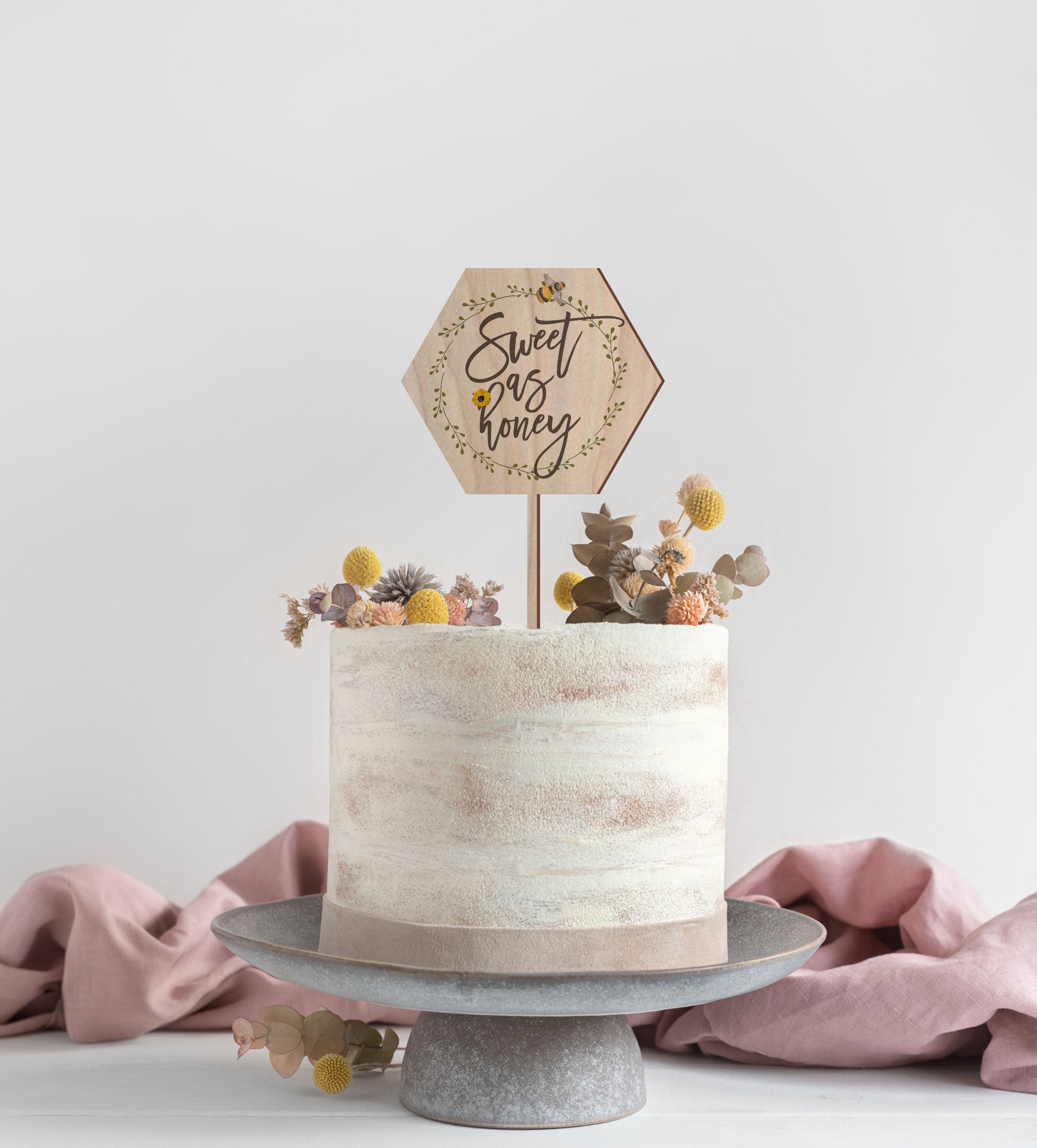 Sweet As Honey Shower Cake Topper